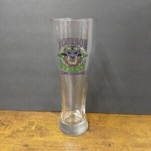 Bourbon Street New Orleans Mardi Gras French Quarter Pilsner Beer Glass 9” Tall